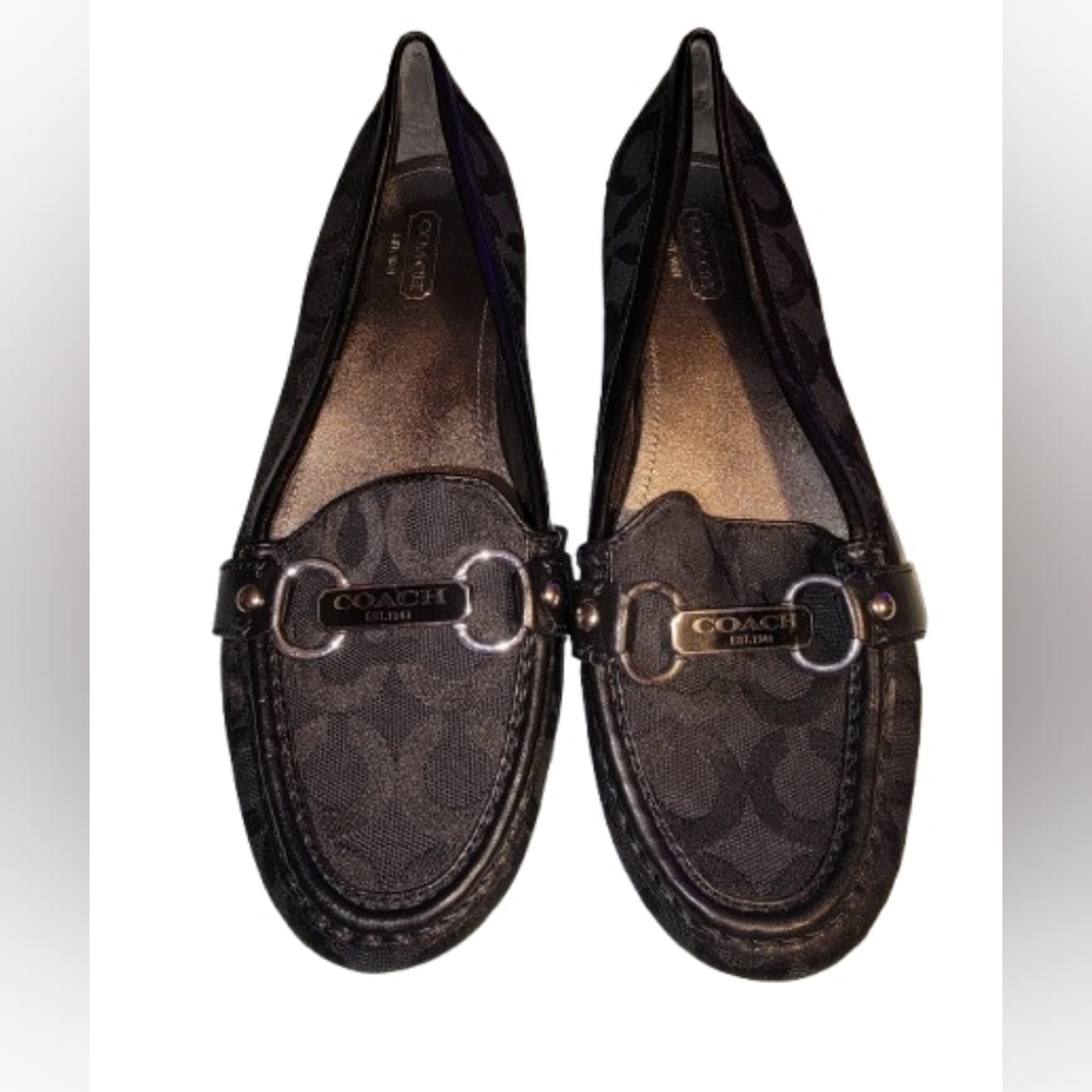 Coach Black Loafers Size 8